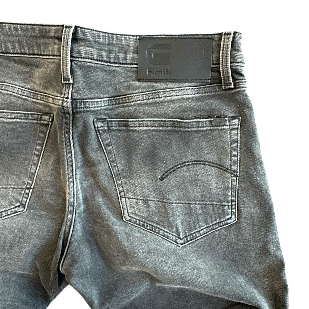 G-Star Raw Slim Gray Jeans Size 32 Men’s Stretch Denim - Picture 5 of 13